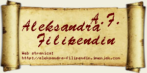 Aleksandra Filipendin vizit kartica